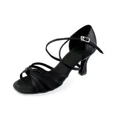 Satin Heels Sandals Latin Ballroom Dance Shoes (053006987)