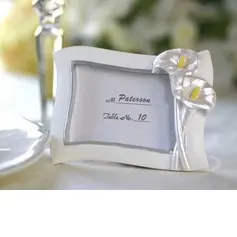 Flower Design Resin Place Card Holders (051025012)