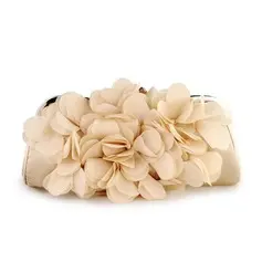 Apricot Gorgeous Satin Evening Handbags (012006681)