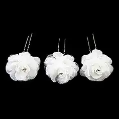 Lovely Satin Flower Girl Hairpins/Headpiece (Set of 3) (042024261)