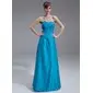 A-Line/Princess Sweetheart Floor-Length Taffeta Bridesmaid Dress With Ruffle (007001045)
