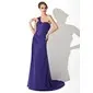 Sheath One-Shoulder Sweep Train Chiffon Mother of the Bride Dress With Ruffle Lace Beading Sequins (008003499) Sheath One-Shoulder Sweep Train Chiffon Mother of the Bride Dress With Ruffle Lace Beading Sequins (008003499)
