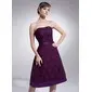 A-Line/Princess Sweetheart Knee-Length Satin Tulle Cocktail Dress (016025852)