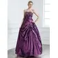Ball-Gown Sweetheart Floor-Length Taffeta Tulle Quinceanera Dress With Embroidered Beading (021005237)