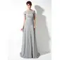 A-Line/Princess Off-the-Shoulder Chapel Train Taffeta  Organza Oscar Style Dresses With Ruffle (028005024)