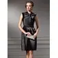 Sheath V-neck Charmeuse Bridesmaid Dress With Ruffle (016021177) Sheath V-neck Charmeuse Bridesmaid Dress With Ruffle (016021177)