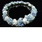 Lovely Paper/ Satin Flower Wedding Flower Girl Wreath/ Headpiece (042025215)