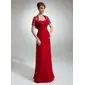 A-Line/Princess Sweetheart Floor-Length Chiffon Mother of the Bride Dress With Ruffle Lace Beading (008003496)