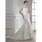 Stile sirena Coda a strascico cappella Raso Tulle Abiti per matrimonio con Pizzo (002015470)