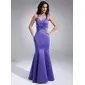 Sereia Decote V Vestidos longo cetim Vestido de madrinha com Pregueado Beading (007001883) Sereia Decote V Vestidos longo cetim Vestido de madrinha com Pregueado Beading (007001883)