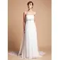 Keizer Strapless Watteau Sleep Chiffon Bruidsjurk met Roes Kraalwerk (002000563) Keizer Strapless Watteau Sleep Chiffon Bruidsjurk met Roes Kraalwerk (002000563)