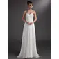 Empire Sweetheart Sweep Train Chiffon Bridesmaid Dress With Lace Beading (007016772)