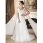 A-Lijn/Prinses Sweetheart Watteau Sleep Chiffon Bruidsjurk met Roes (002000573) A-Lijn/Prinses Sweetheart Watteau Sleep Chiffon Bruidsjurk met Roes (002000573)