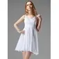 A-Line/Princess Scoop Neck Short/Mini Chiffon Homecoming Dress With Ruffle Beading Sequins (022004452)