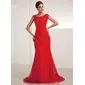 Mermaid Scoop Neck Sweep Train Lace Evening Dress With Beading Sequins (017014206) Mermaid Scoop Neck Sweep Train Lace Evening Dress With Beading Sequins (017014206)