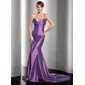Tubo Coração Cauda corte Tafetá Vestidos de festa com Nenhuma (017014535) Tubo Coração Cauda corte Tafetá Vestidos de festa com Nenhuma (017014535)