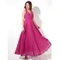 A-Line/Princess Halter Ankle-Length Chiffon Evening Dress With Ruffle (017022526)