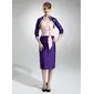 Sheath Sweetheart Tea-Length Taffeta Mother of the Bride Dress With Ruffle (008006393) Sheath Sweetheart Tea-Length Taffeta Mother of the Bride Dress With Ruffle (008006393)