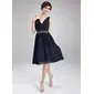 A-Line/Princess V-neck Knee-Length Chiffon Cocktail Dress With Ruffle Beading (016008810) A-Line/Princess V-neck Knee-Length Chiffon Cocktail Dress With Ruffle Beading (016008810)