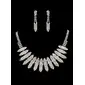 White Pearl Two Piece Elegant Strip Ladies' Jewelry Set (011008164) White Pearl Two Piece Elegant Strip Ladies' Jewelry Set (011008164)