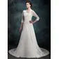 A-Line/Princess Chapel Train Satin Wedding Dress (002011517) A-Line/Princess Chapel Train Satin Wedding Dress (002011517)
