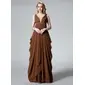 Império Decote V Vestidos longo Chifon Vestido de madrinha com Pregueado faixa (007004327) Império Decote V Vestidos longo Chifon Vestido de madrinha com Pregueado faixa (007004327)