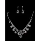 Luxurious Alloy Jewelry Set Including Necklace And Earrings (011015982)