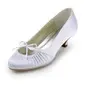 Satin Low Heel Closed Toe Pumps Wedding Shoes With Bowknot (047011827) Satin Low Heel Closed Toe Pumps Wedding Shoes With Bowknot (047011827)