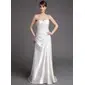 Sheath/Column Sweetheart Court Train Charmeuse Wedding Dress With Ruffle Beadwork (002000456)