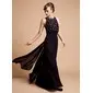 Sheath Halter Floor-Length Chiffon Mother of the Bride Dress With Beading (008006445) Sheath Halter Floor-Length Chiffon Mother of the Bride Dress With Beading (008006445)