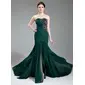 Mermaid Sweetheart Court Train Chiffon Evening Dress With Ruffle Lace Beading Sequins (017019743)