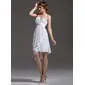 Sheath Sweetheart Asymmetrical Chiffon Cocktail Dress With Ruffle Beading (016021186)