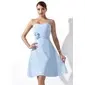 Império Coração Na altura do joelho Chifon Vestido de madrinha com Pregueado fecho de correr (007000932) Império Coração Na altura do joelho Chifon Vestido de madrinha com Pregueado fecho de correr (007000932)