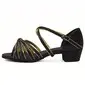 Satin Leatherette Sandals Flats Latin Ballroom Dance Shoes With Bowknot (053011476)