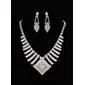 Jewelry (Marvelous Czech Rhinestones With Alloy Plated Wedding Bridal Necklace And Earrings Jewelry Set 011005482) Jewelry (Marvelous Czech Rhinestones With Alloy Plated Wedding Bridal Necklace And Earrings Jewelry Set 011005482)
