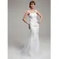 Mermaid Court Train Satin Tulle Wedding Dress With Lace Beadwork (002000183) Mermaid Court Train Satin Tulle Wedding Dress With Lace Beadwork (002000183)