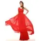 Empire One-Shoulder Floor-Length Chiffon Charmeuse Holiday Dress With Ruffle Sash (020016063) Empire One-Shoulder Floor-Length Chiffon Charmeuse Holiday Dress With Ruffle Sash (020016063)