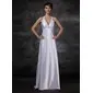 Sheath/Column Halter Sweep Train Charmeuse Wedding Dress With Ruffle Beadwork (002001609) Sheath/Column Halter Sweep Train Charmeuse Wedding Dress With Ruffle Beadwork (002001609)