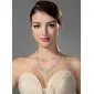 High Quality Czech Rhinestones With Alloy Plated Wedding Jewelry Set,Including Necklace And Earrings (011006982) High Quality Czech Rhinestones With Alloy Plated Wedding Jewelry Set,Including Necklace And Earrings (011006982)