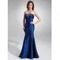 Mermaid Strapless Floor-Length Taffeta Bridesmaid Dress With Ruffle Beading (007001061)