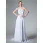 Empire Sweetheart Court Train Chiffon Wedding Dress With Ruffle Beadwork Flower(s) (002000679) Empire Sweetheart Court Train Chiffon Wedding Dress With Ruffle Beadwork Flower(s) (002000679)