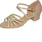 Couro sintético Sandálias Sem salto Latino Sapatos de dança (053021681)
