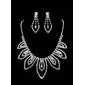 Silver Rhinestone Two Piece Ladies' Fine Design Wedding Jewelry Set (45 cm) (011005825) Silver Rhinestone Two Piece Ladies' Fine Design Wedding Jewelry Set (45 cm) (011005825)