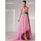 Empire Sweetheart Asymmetrical Organza Charmeuse Holiday Dress With Ruffle Flower(s) (020014419) Empire Sweetheart Asymmetrical Organza Charmeuse Holiday Dress With Ruffle Flower(s) (020014419)