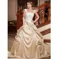 De baile Sem alça Decote quadrado Cauda capela Tafetá Vestido de noiva com Pregueado laço Bordado (002012029) De baile Sem alça Decote quadrado Cauda capela Tafetá Vestido de noiva com Pregueado laço Bordado (002012029)