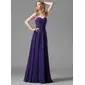 A-Line/Princess Sweetheart Floor-Length Chiffon Bridesmaid Dress With Ruffle (007004143)