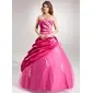 De baile Decote recortado Vestidos longo Tafetá Tule Vestido quinceanera com Pregueado Rendas Bordado fecho de correr (021004655) De baile Decote recortado Vestidos longo Tafetá Tule Vestido quinceanera com Pregueado Rendas Bordado fecho de correr (021004655)