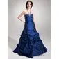 A-Line/Princess Halter Floor-Length Taffeta Quinceanera Dress With Ruffle Beading (021020760) A-Line/Princess Halter Floor-Length Taffeta Quinceanera Dress With Ruffle Beading (021020760)