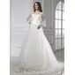 Duchesse-Linie Rechteckiger Ausschnitt Kapellen Schleppe Satin Tüll Brautkleid mit Spitze (002015458) Duchesse-Linie Rechteckiger Ausschnitt Kapellen Schleppe Satin Tüll Brautkleid mit Spitze (002015458)