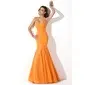 Mermaid Halter Floor-Length Chiffon Evening Dress With Ruffle Beading Sequins (017005814)